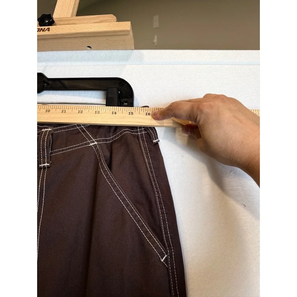 True Religion Bobby Baggy Cargo Pant Men 32 Brown Contrast Stitch 66592-00